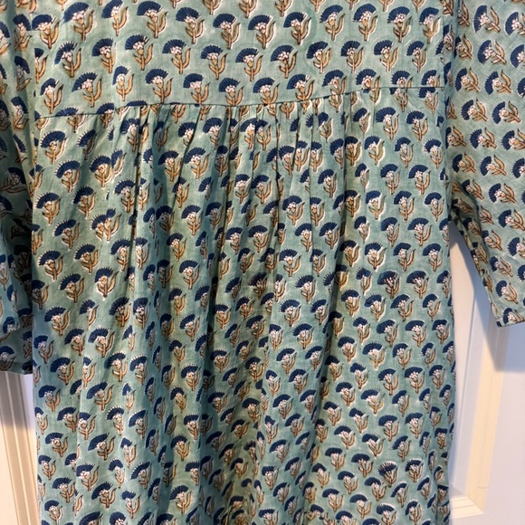 Emerson Fry Amelia Button Mini Dress Crescent Flower Kashmir Cotton | XS / S - Picture 8 of 8